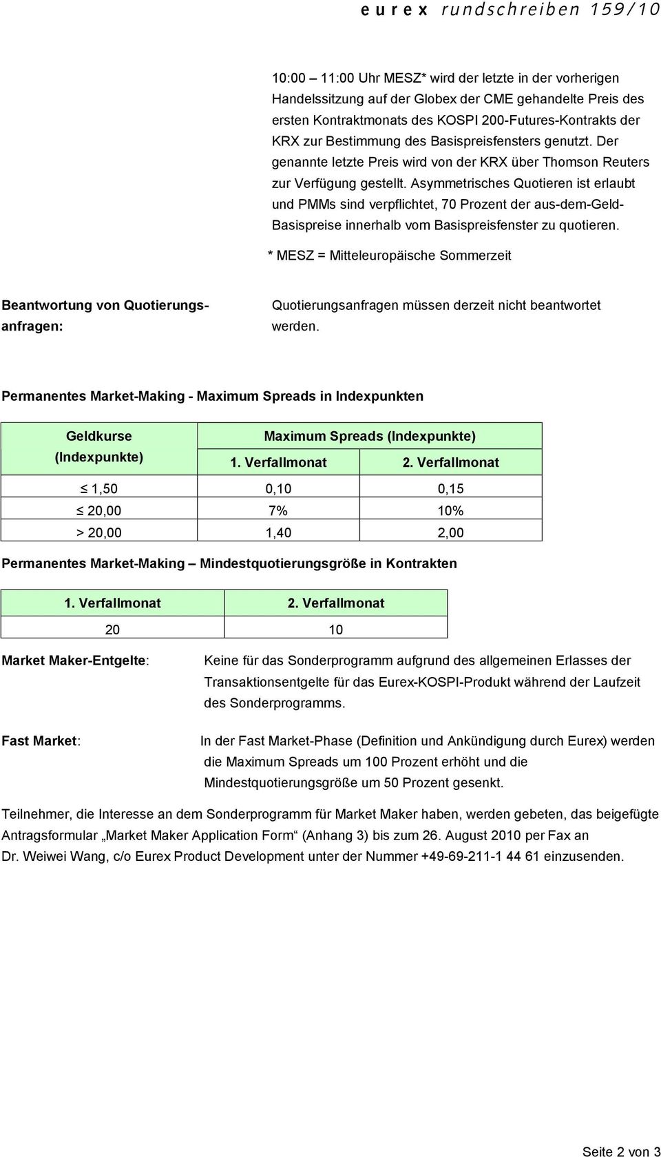 Asymmetrisches Quotieren ist erlaubt und PMMs sind verpflichtet, 70 Prozent der aus-dem-geld- Basispreise innerhalb vom Basispreisfenster zu quotieren.