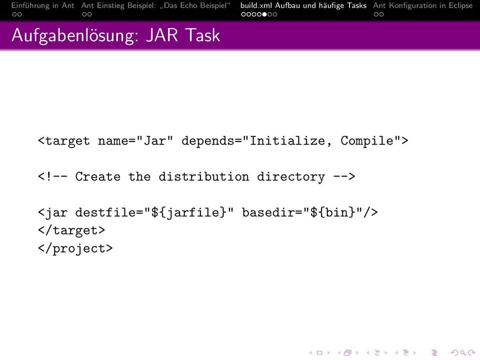-- Create the distribution directory --> <jar