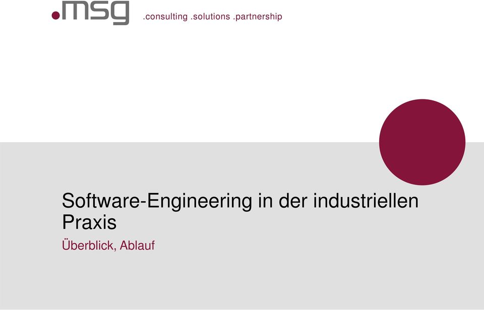 Software-Engineering in