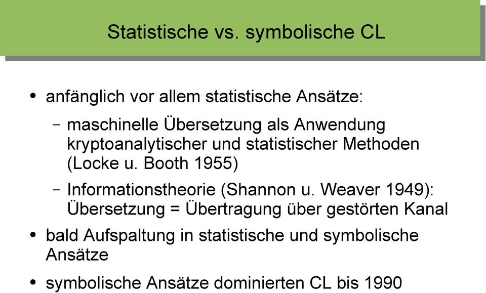 Anwendung kryptoanalytischer und statistischer Methoden (Locke u.