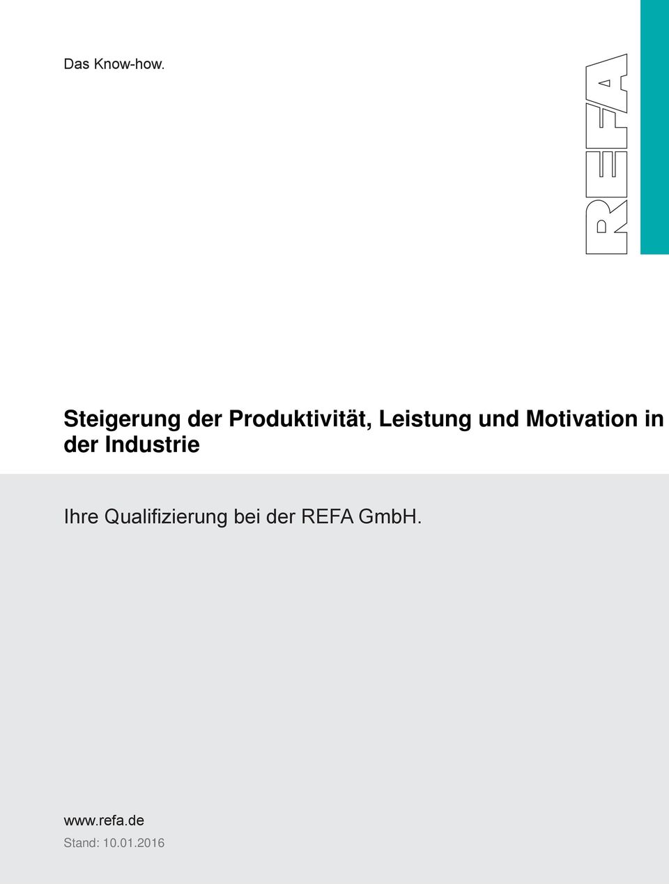 Qualifizierung bei der REFA GmbH.