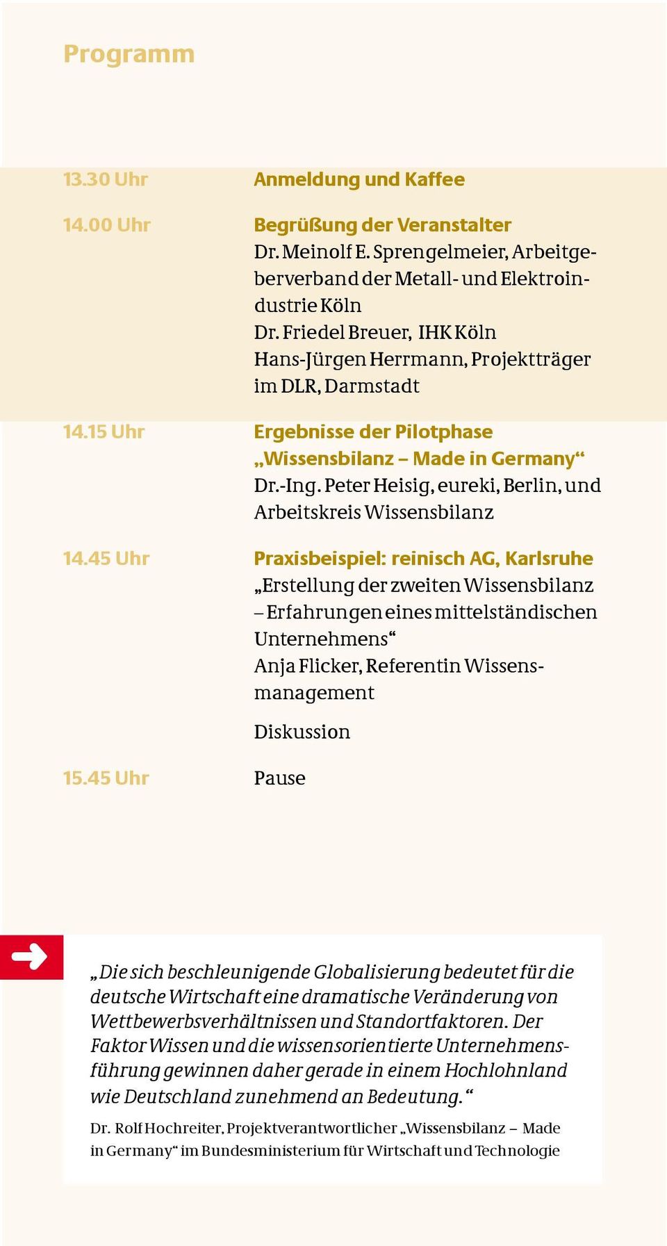Peter Heisig, eureki, Berlin, und Arbeitskreis Wissensbilanz 14.