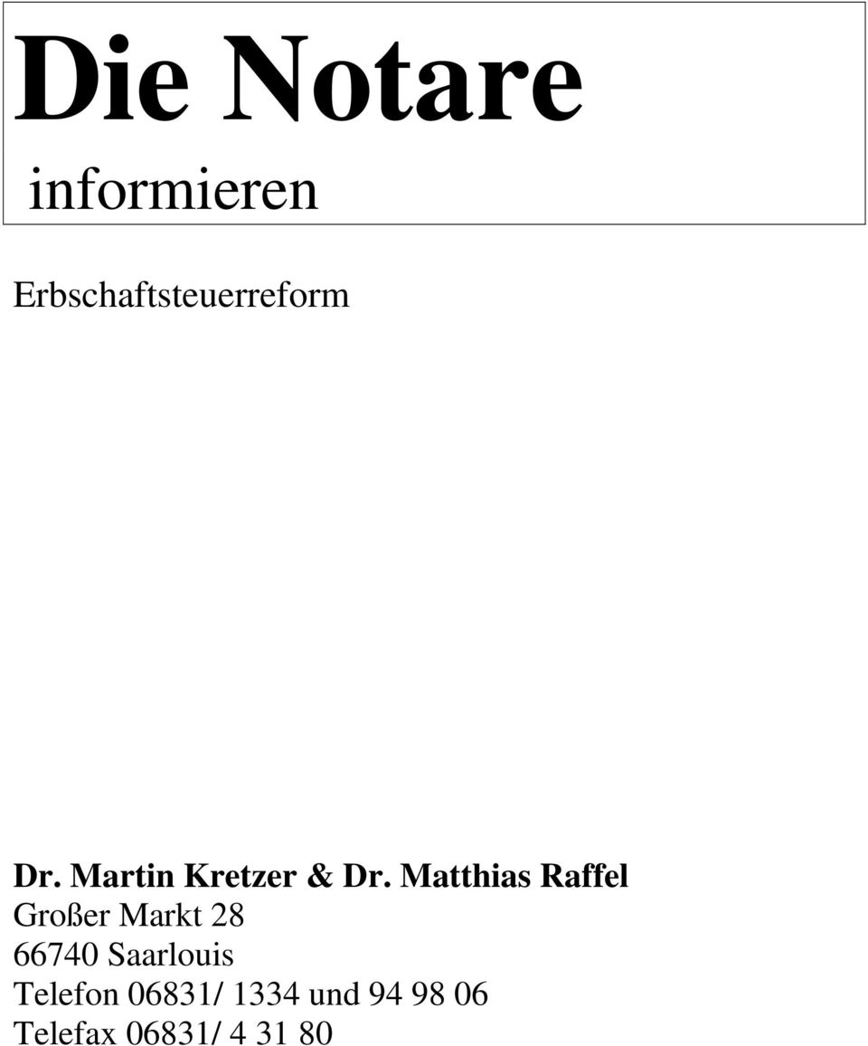 Martin Kretzer & Dr.