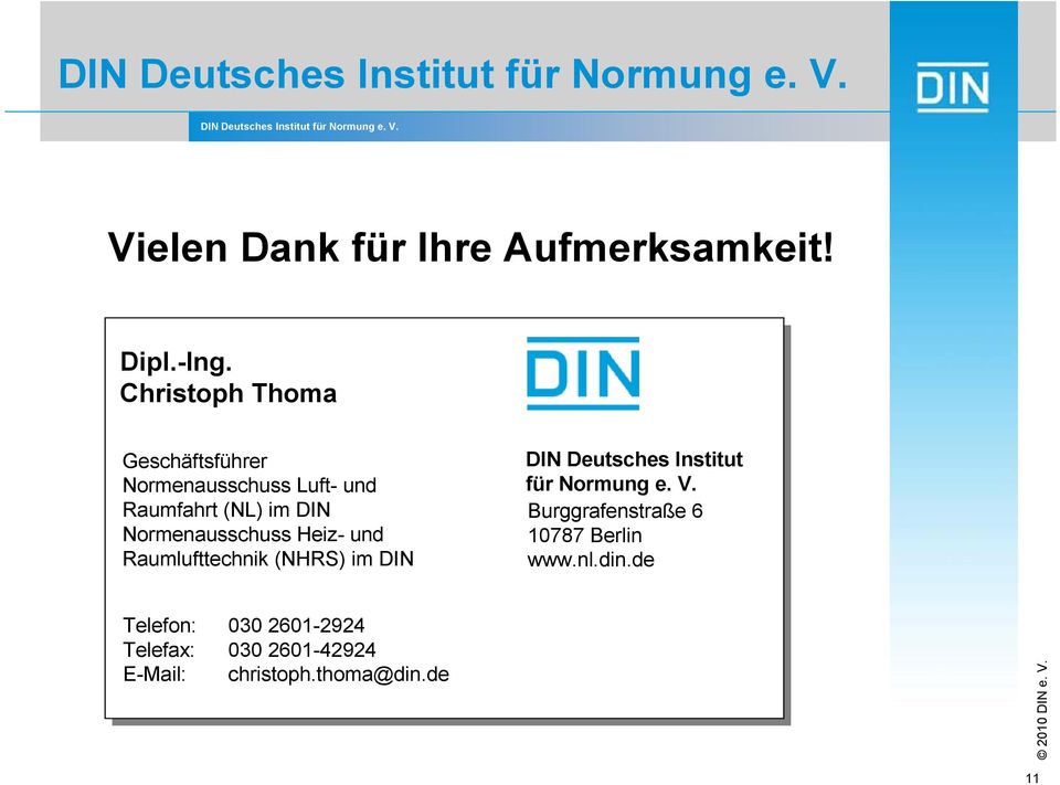 Normenausschuss Heiz- und Raumlufttechnik (NHRS) im DIN DIN Deutsches Institut für