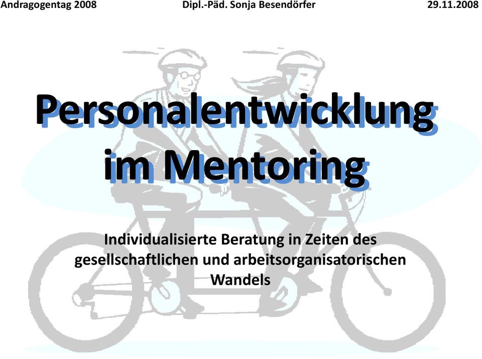 2008 Personalentwicklung im Mentoring