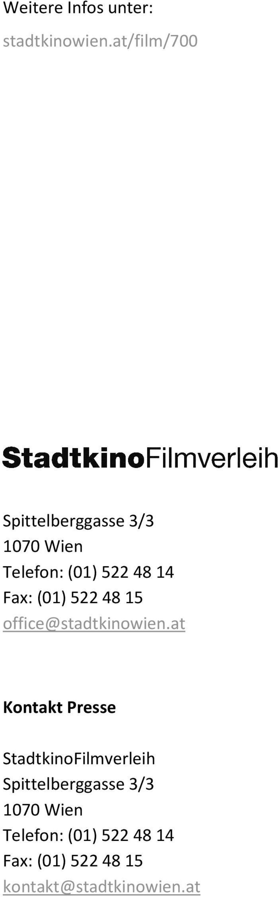 Fax: (01) 522 48 15 office@stadtkinowien.