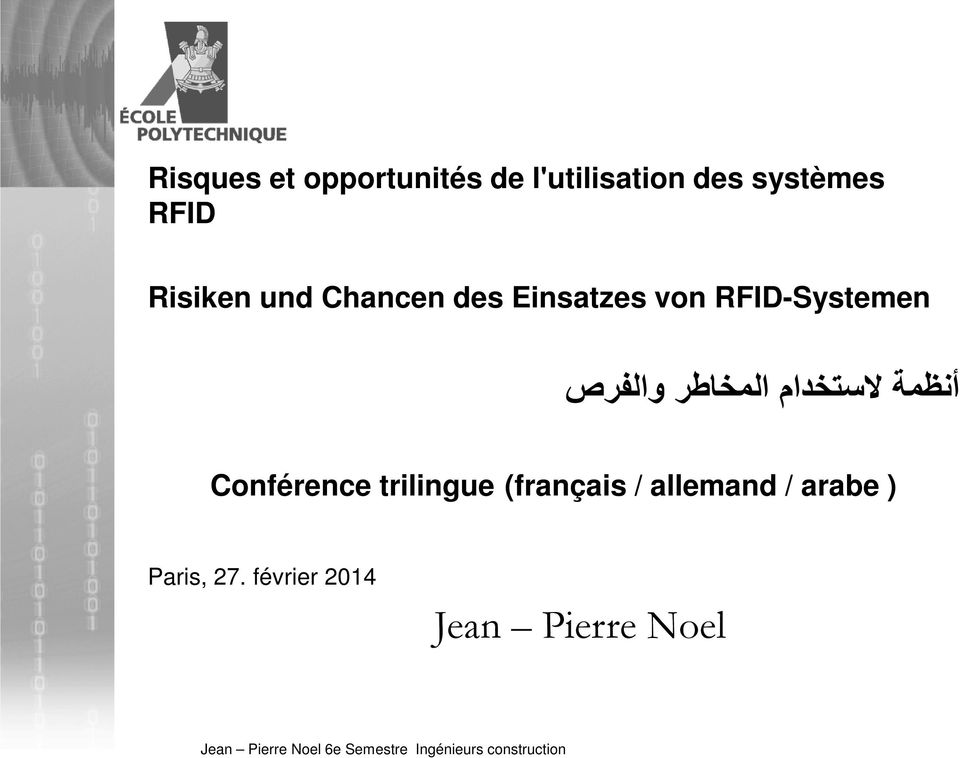 الستخدام المخاطر والفرص Conférence trilingue (français /