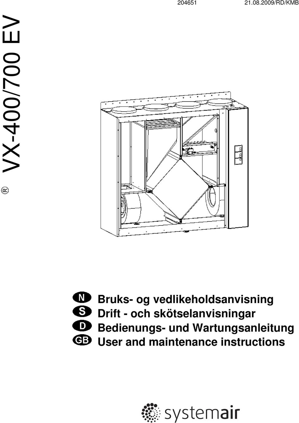 og vedlikeholdsanvisning Drift - och