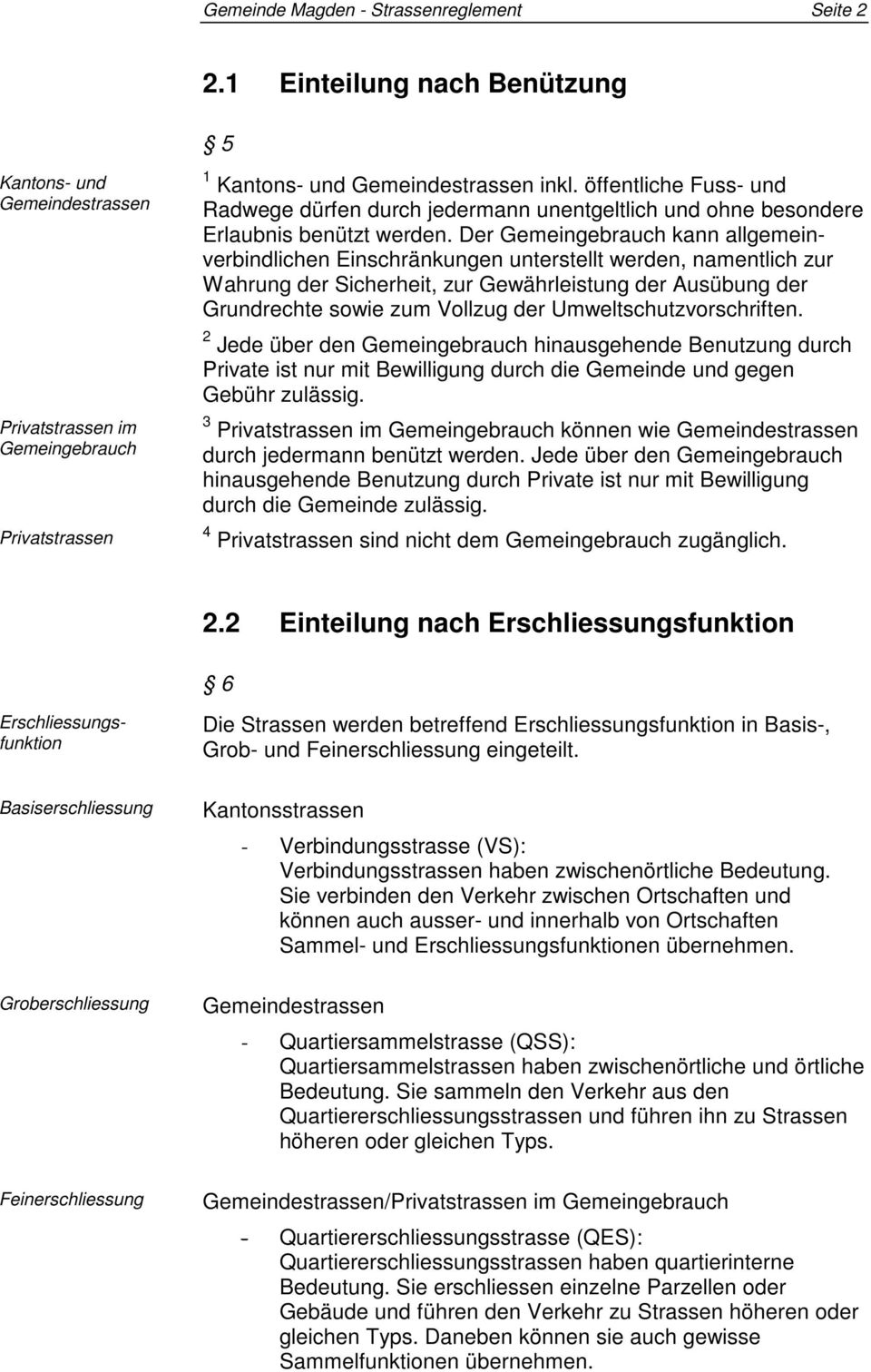 Der Gemeingebrauch kann allgemeinverbindlichen Einschränkungen unterstellt werden, namentlich zur Wahrung der Sicherheit, zur Gewährleistung der Ausübung der Grundrechte sowie zum Vollzug der