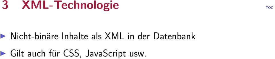 XML in der Datenbank