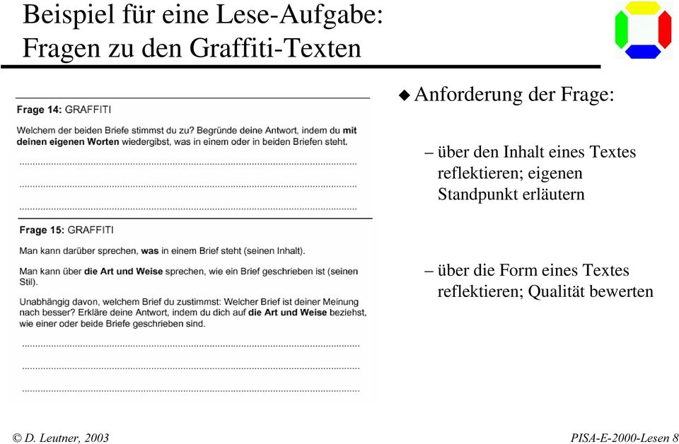 Inhalt eines Textes reflektieren; eigenen Standpunkt