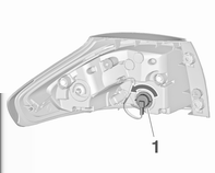 252 Fahrzeugwartung 4. Stecker von der Lampenbaugruppe trennen. 2. Die mit Pfeilen gekennzeichneten Schrauben entfernen. 3. Das Lampengehäuse vorsichtig von den Haltestiften abziehen und herausnehmen.