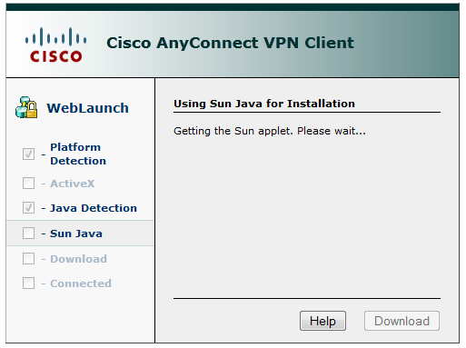 Seite: 3/23 Der Cisco Anyconnect Client wird nun installiert (oder gestartet, falls dieser bereits installiert