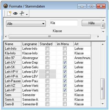 Alls Alternative steht Ihnen die Funktion Ansicht Speichern in der Combobox der Stammdatenansicht zur Verfügung.