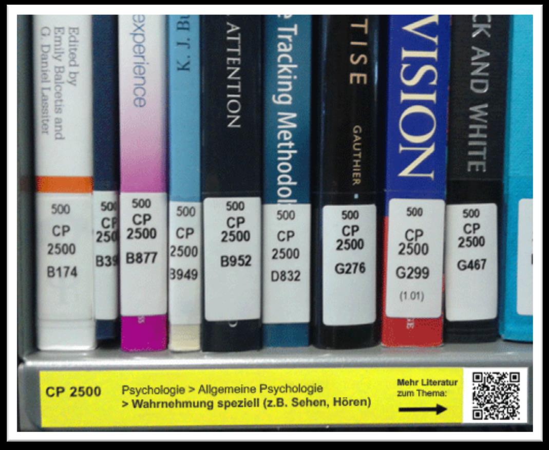 Verknüpfung via QR-Code Beispiele aus Bibliotheken QR-Codes am Regalboden