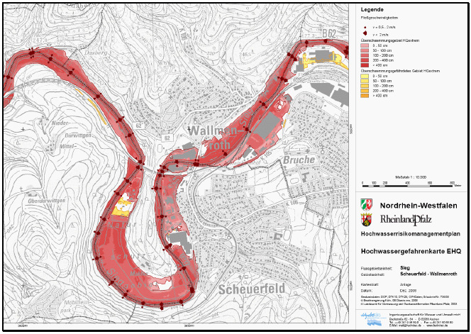 Thomas Hirschhäuser 17 Hochwassergefahrenkarten LAWA Arbeitshilfe (2009) für jedes Szenario 1 Karte (Extremereignis rot, HQ100 blau, HQ10 grün) andere