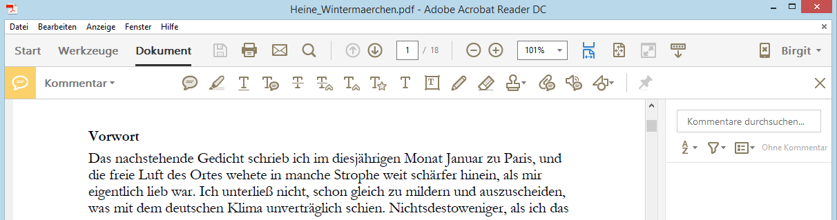 3 Adobe Acrobat DC/2015 PDF-Dokumente erstellen und publizieren Sie möchten die Seitenminiaturen ein- ausblenden die Lesezeichen ein ausblenden Klicken Sie auf die Schaltfläche Seiten im