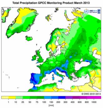 Winter Wetteranalyse für Belgien Quelle: KMI Zeitraum: Oktober 2012 - März 2013 Regen ø Regenmenge pro Monat von 44,7 mm bis 172,2 mm ø Regentage pro Monat 2/3 Monat Große Mengen an
