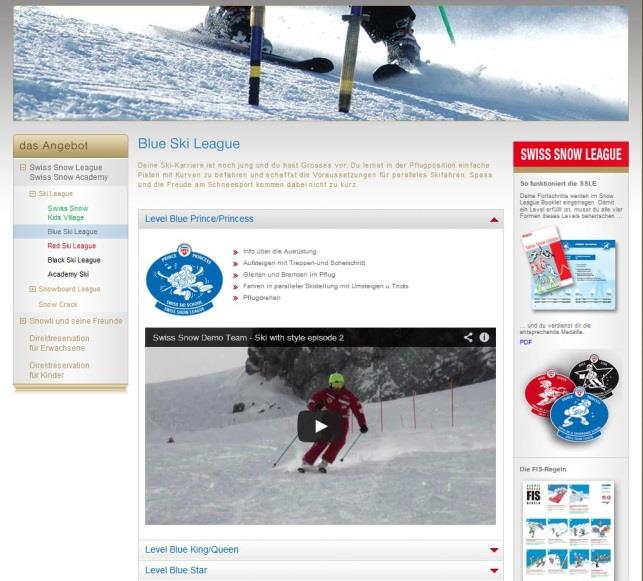 Up-date Swiss Snow League Homepage Videos der