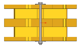 Bauteil 1 Definiert den Querschnitt des lastabtragenden Bauteiles. In Schlitzblechverbindungen oder Verbindungen mit außenliegendem Blech ist das Bauteil immer einteilig.