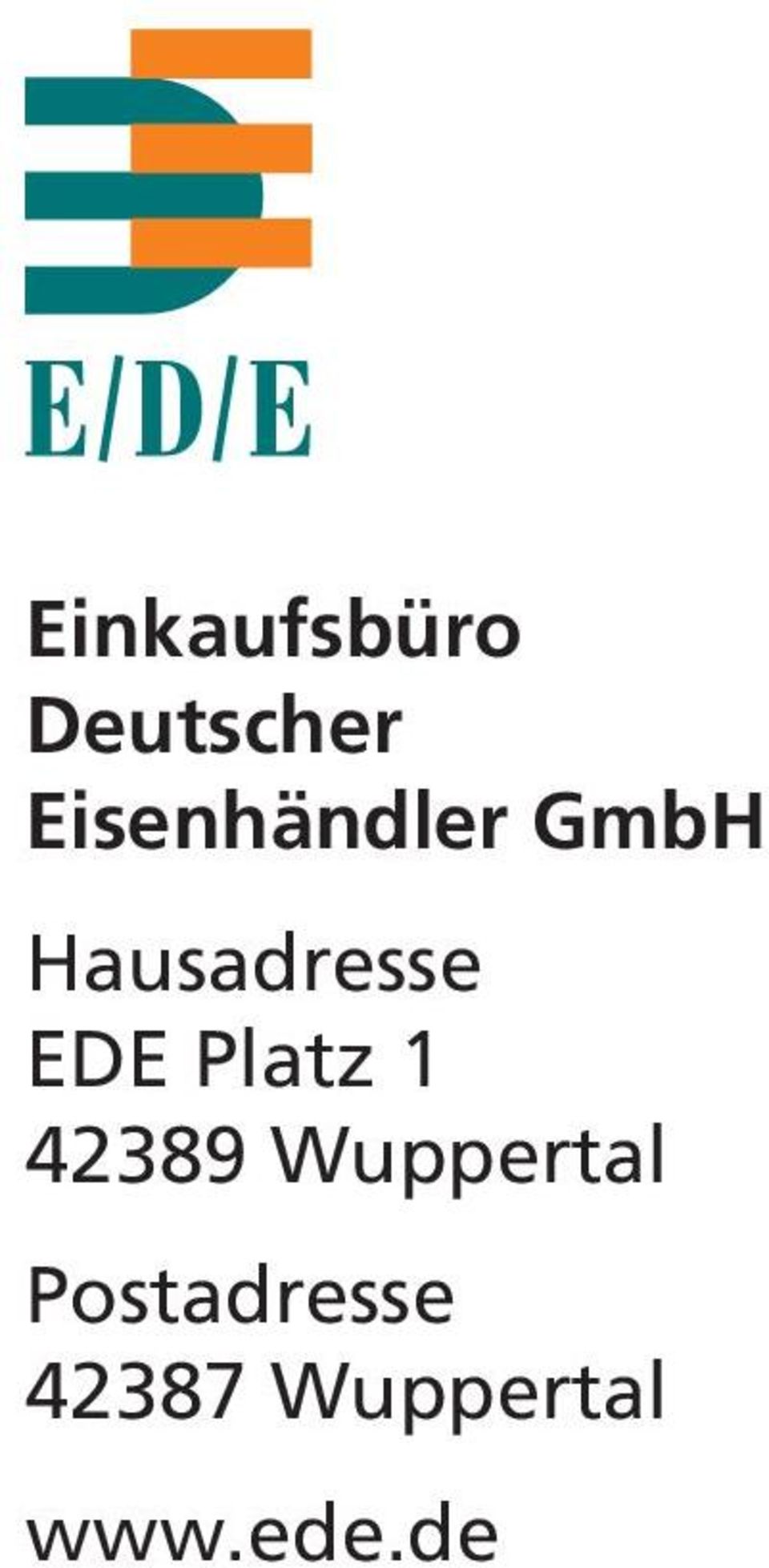 EDE Platz 1 42389 Wuppertal