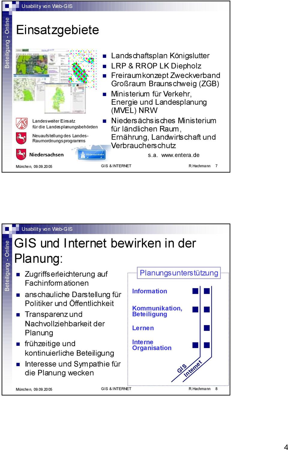 Verbraucherschutz s.a. www.entera.de GIS & INTERNET R.