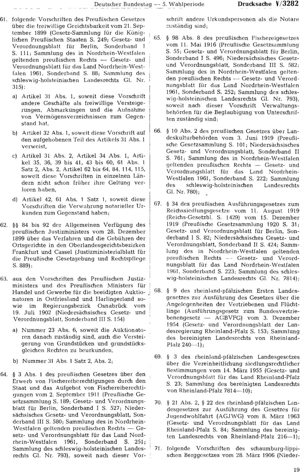 111; Sammlung des in Nordrhein-Westfalen geltenden preußischen Rechts Gesetz- und Verordnungsblatt für das Land Nordrhein-Westfalen 1961, Sonderband S.