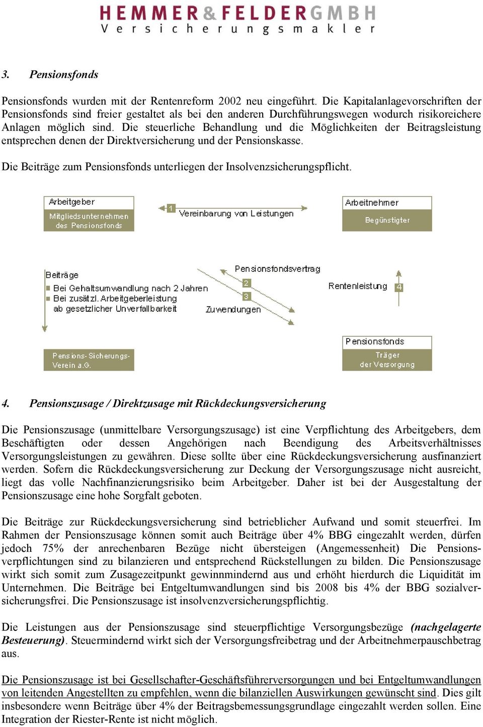 Die steuerliche Behandlung und die Möglichkeiten der Beitragsleistung entsprechen denen der Direktversicherung und der Pensionskasse.