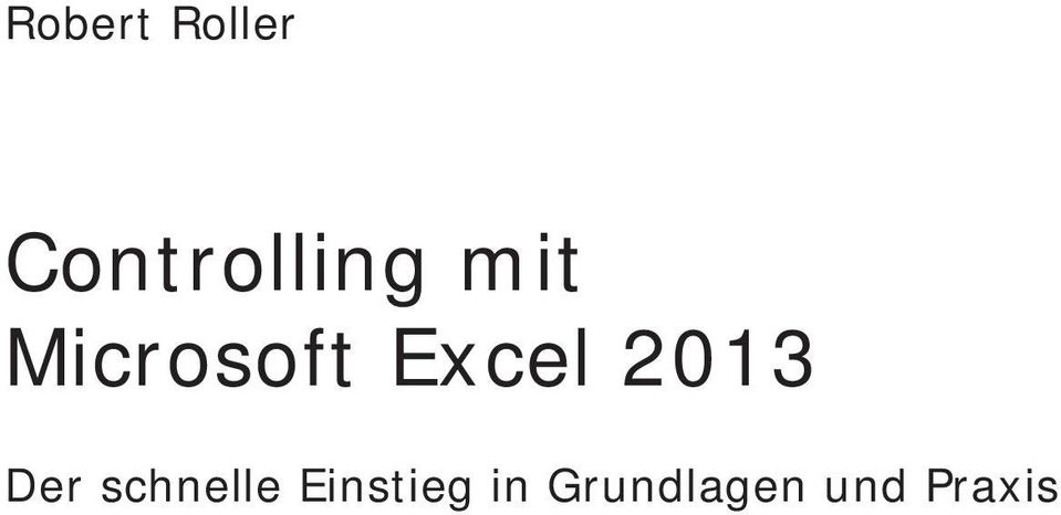 Microsoft Excel 2013 Der