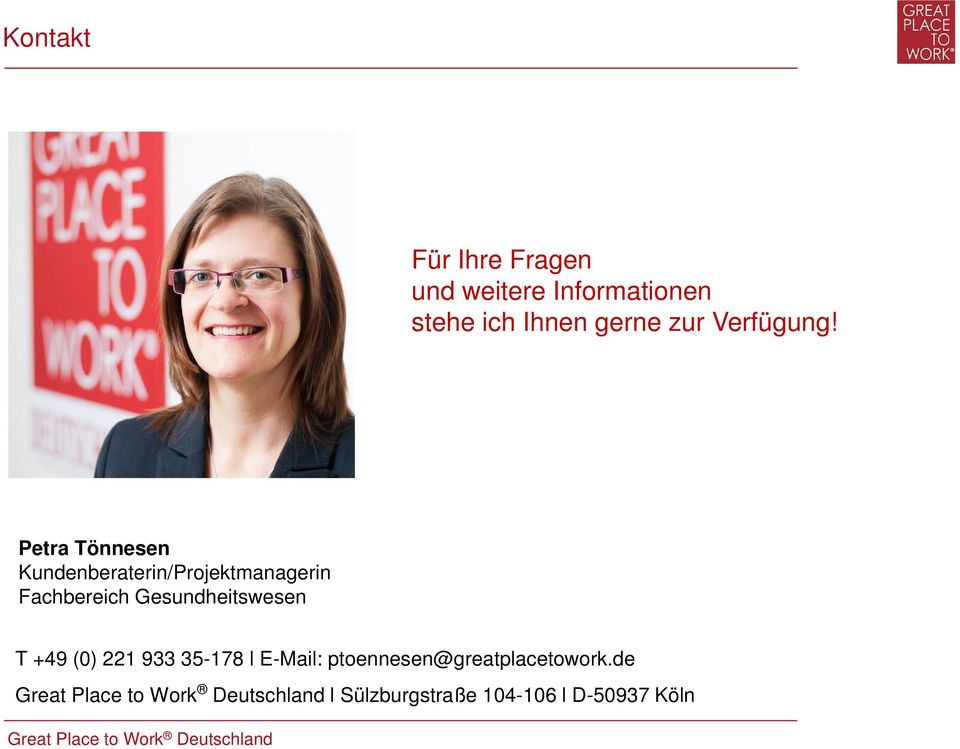 Petra Tönnesen Kundenberaterin/Projektmanagerin Fachbereich