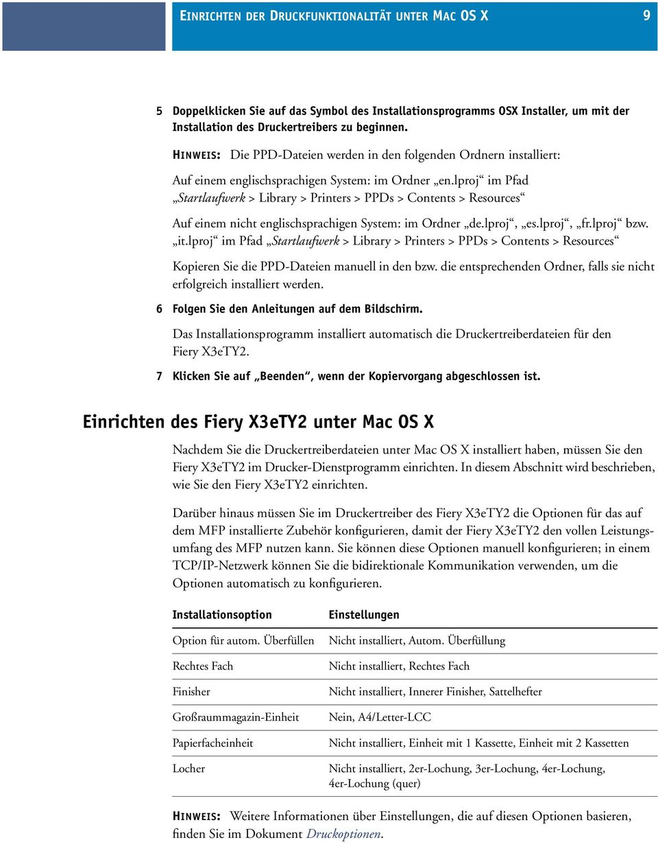 lproj im Pfad Startlaufwerk > Library > Printers > PPDs > Contents > Resources Auf einem nicht englischsprachigen System: im Ordner de.lproj, es.lproj, fr.lproj bzw. it.