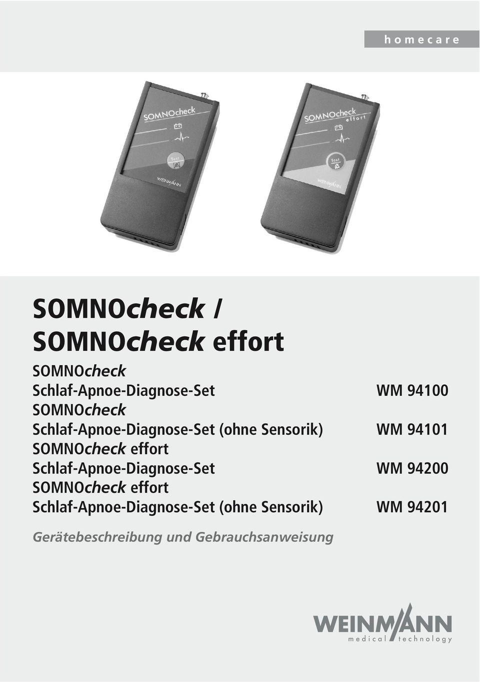 SOMNOcheck effort Schlaf-Apnoe-Diagnose-Set WM 94200 SOMNOcheck effort