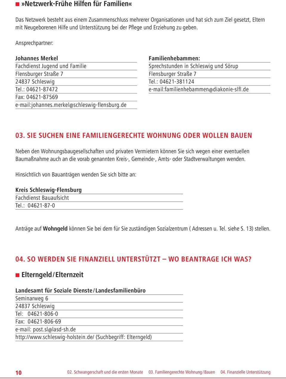 de Familienhebammen: Sprechstunden in Schleswig und Sörup Flensburger Straße 7 Tel.: 04621-381124 e-mail:familienhebammen@diakonie-slfl.de 03.