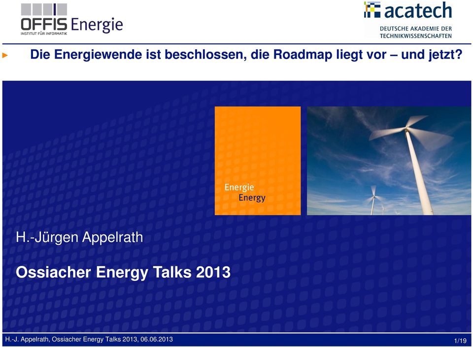 -Jürgen Appelrath Ossiacher Energy Talks