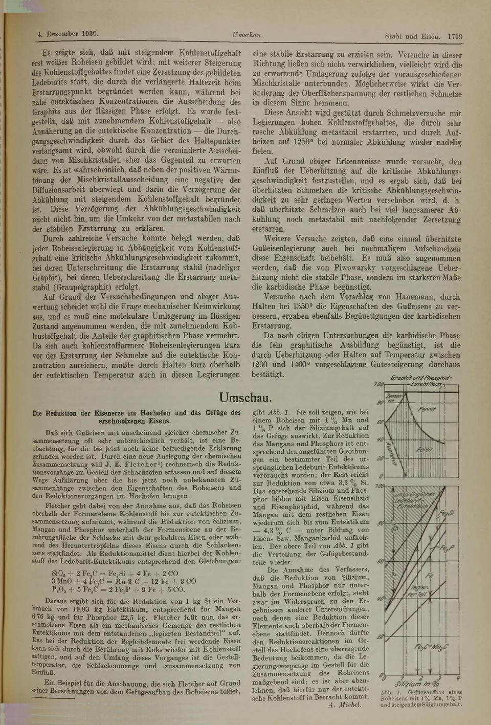 die durch die verlängerte Haltezeit beim Erstarrungspunkt begründet werden kann, während bei nahe eutektischen Konzentrationen die Ausscheidung des Graphits aus der flüssigen Phase erfolgt.