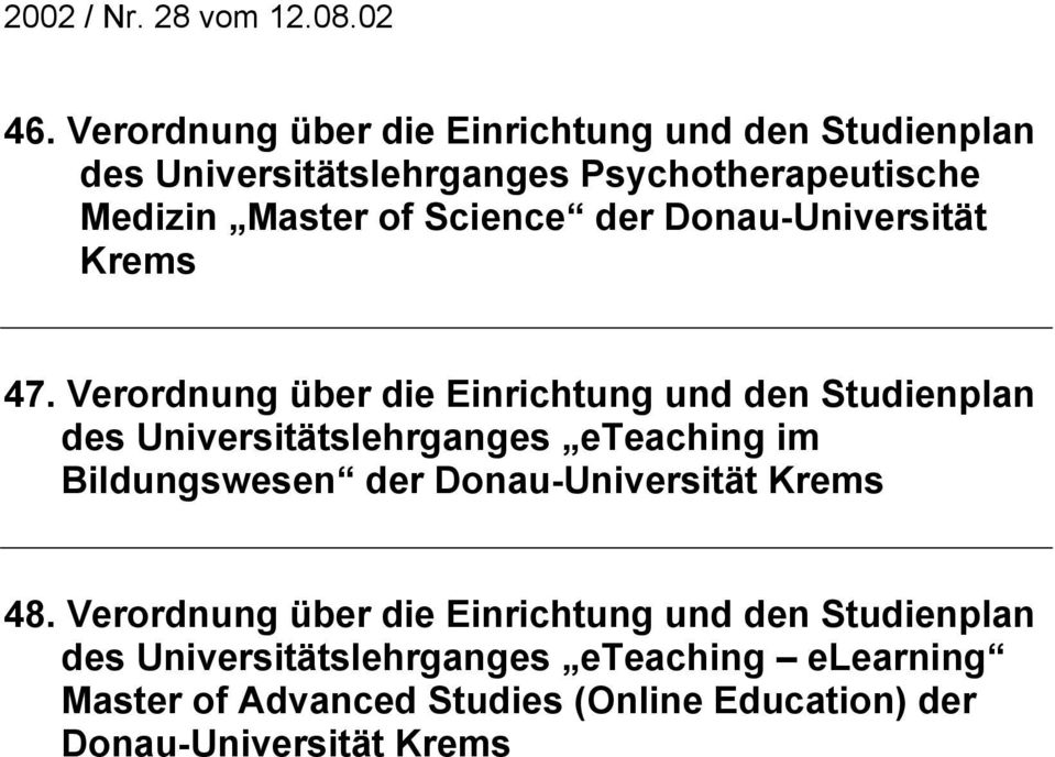 Science der Donau-Universität Krems 47.