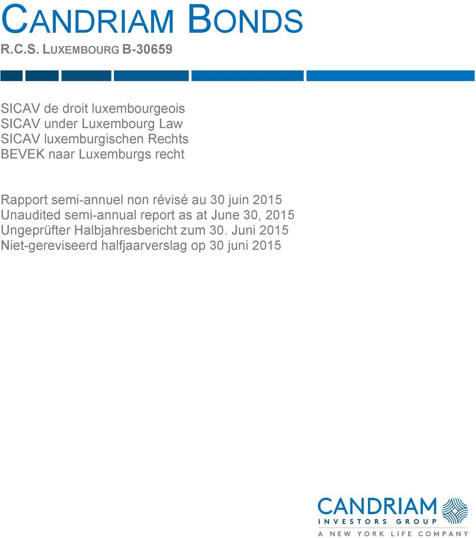 LUXEMBOURG B3659 SICAV de droit luxembourgeois SICAV under Luxembourg Law SICAV