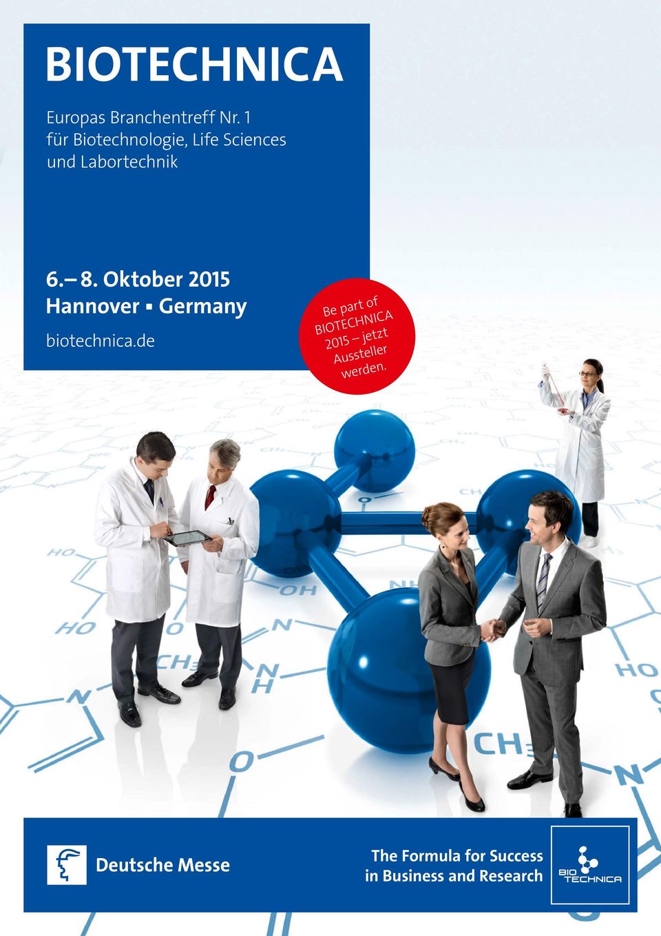 Oktober 2015 Hannover Germany biotechnica.