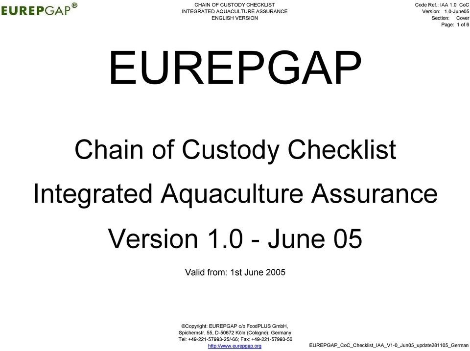 Integrated Aquaculture Assurance