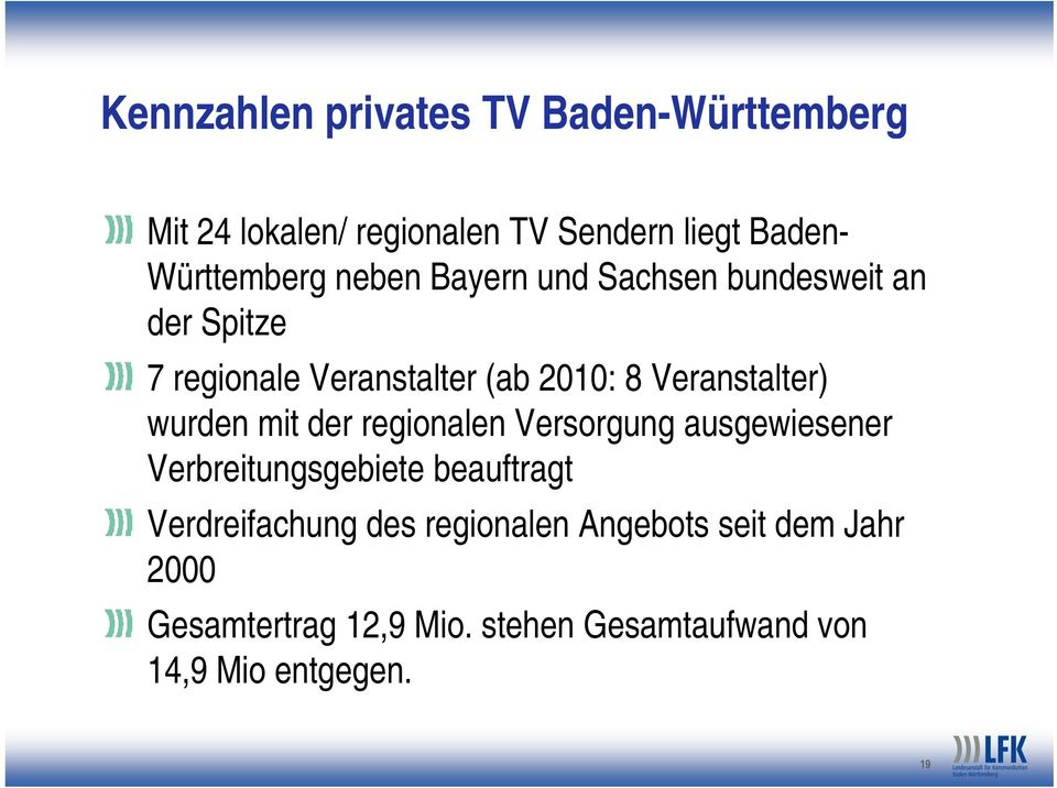 wurden mit der regionalen Versorgung ausgewiesener Verbreitungsgebiete beauftragt Verdreifachung des