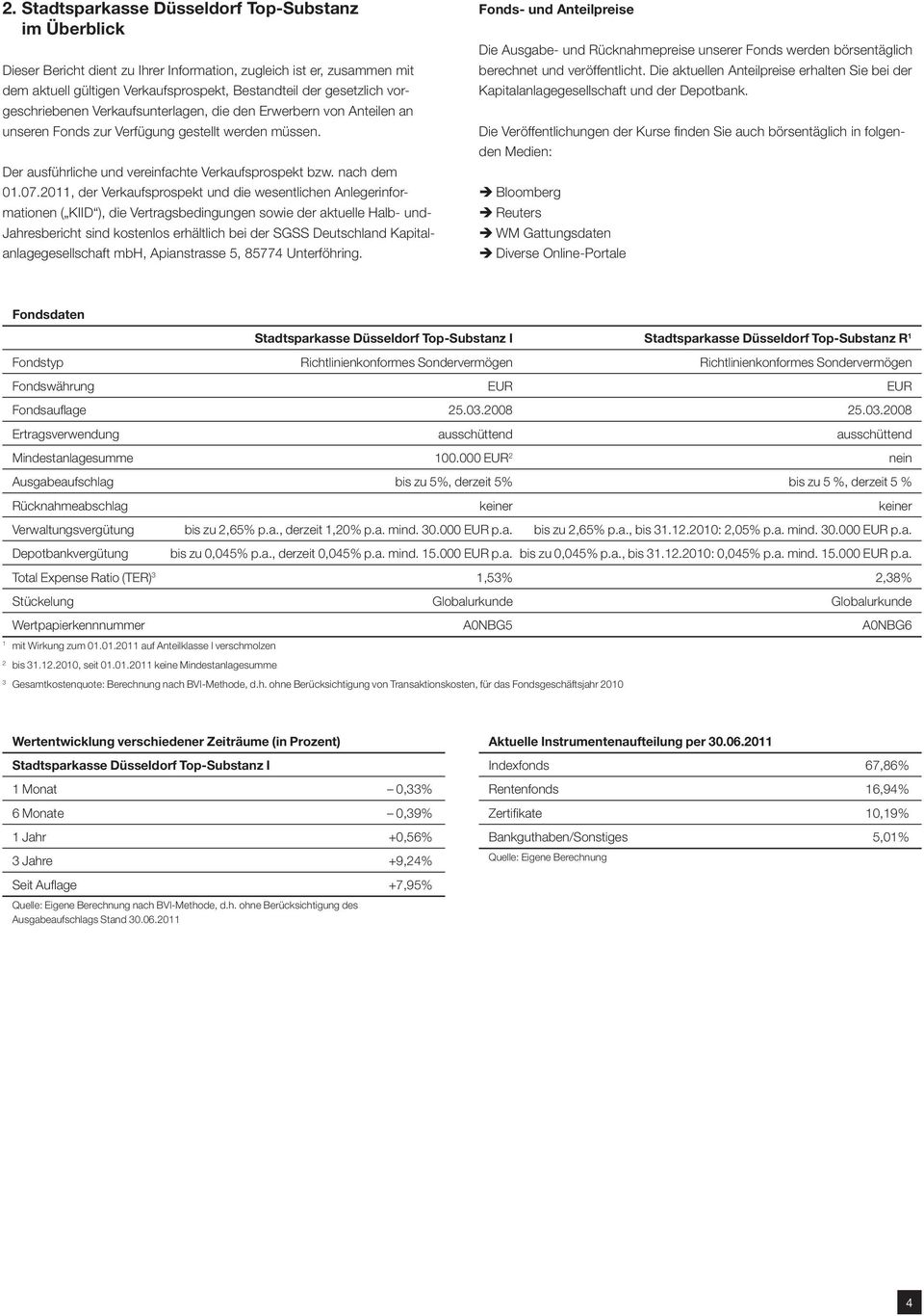 2011, der Verkaufsprospekt und die wesentlichen Anlegerinformationen ( KIID ), die Vertragsbedingungen sowie der aktuelle Halb- und- Jahresbericht sind kostenlos erhältlich bei der SGSS Deutschland