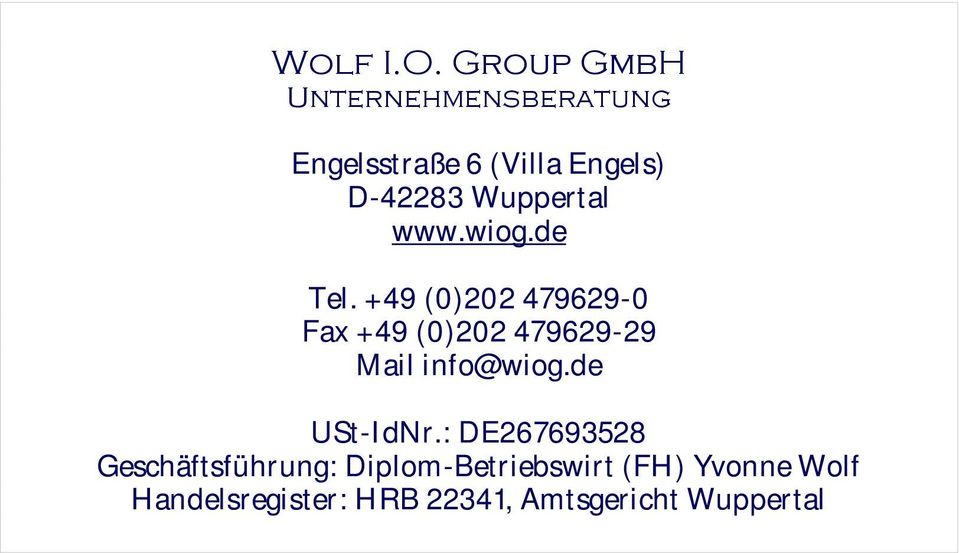 Wuppertal www.wiog.de Tel.