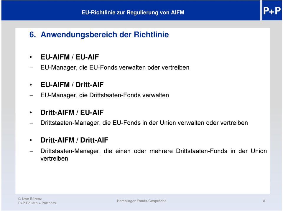 Drittstaaten-Manager, die EU-Fonds in der Union verwalten oder vertreiben Dritt-AIFM / Dritt-AIF