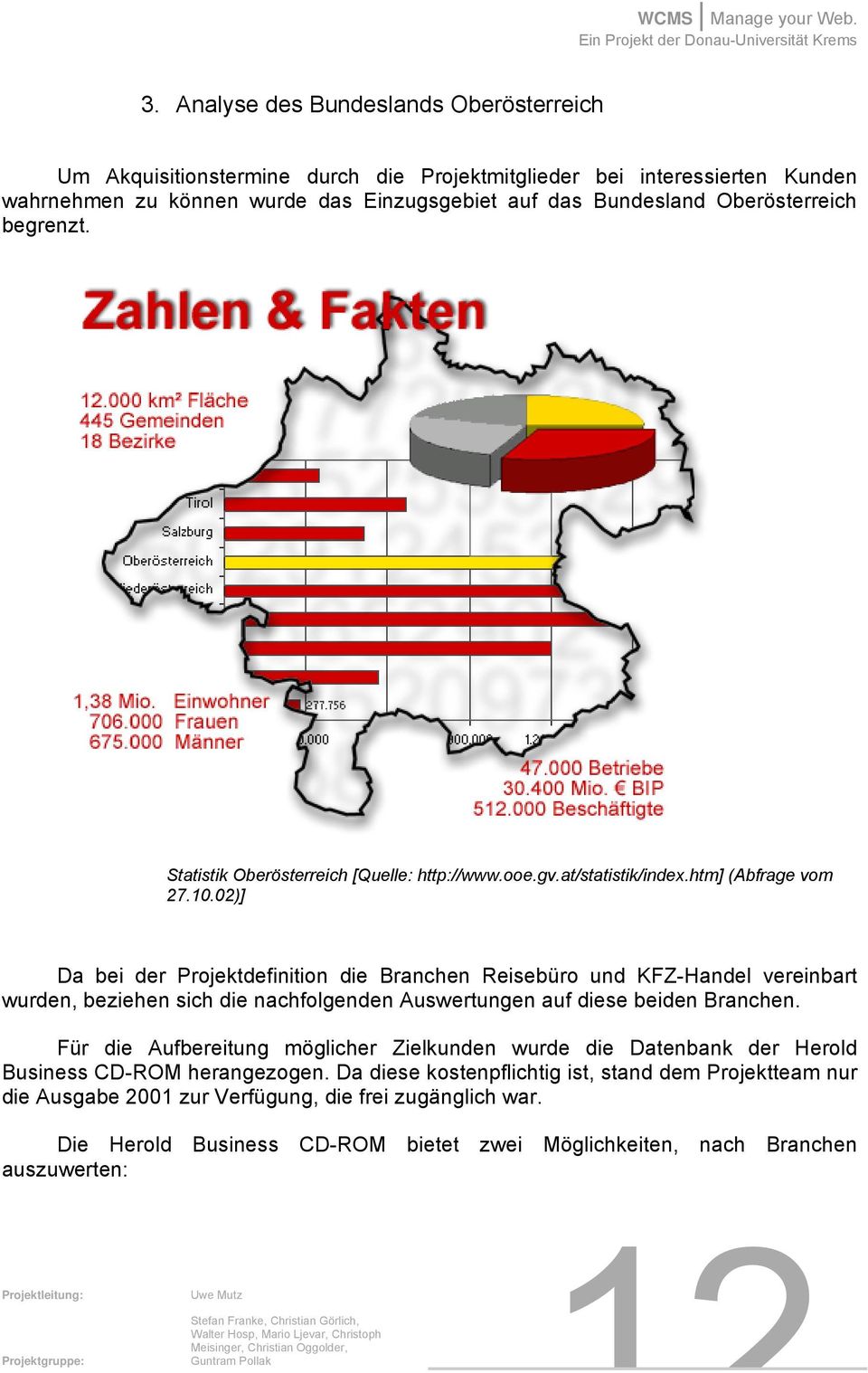 begrenzt. Statistik Oberösterreich [Quelle: http://www.e.gv.at/statistik/index.htm] (Abfrage vm 27.10.