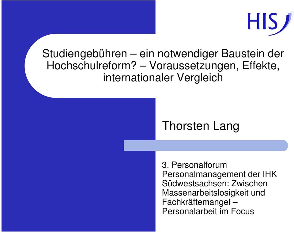 3. Personalforum Personalmanagement der IHK Südwestsachsen: