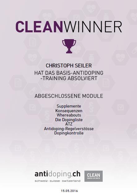 Clean Winner E-Learning-Tool von Antidoping Schweiz Das