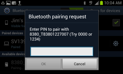 Einrichten des Android-Geräts 1. Schalten Sie das Android-Gerät EIN. a) Navigieren Sie zu Einstellungen. b) Wählen Sie Bluetooth. c) Schalten Sie die Bluetooth-Funktion EIN.