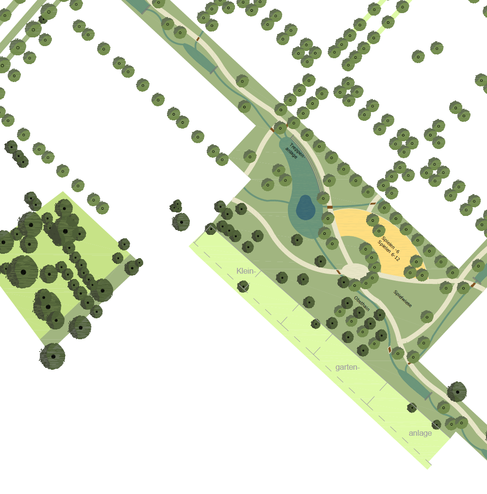Grün- und Freiflächenkonzept Quartierspark Grüne Achse Galgenstraße Erhalt wertvoller Bäume