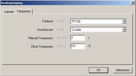 Definition Eingang Temperatur Der Temperatureingang
