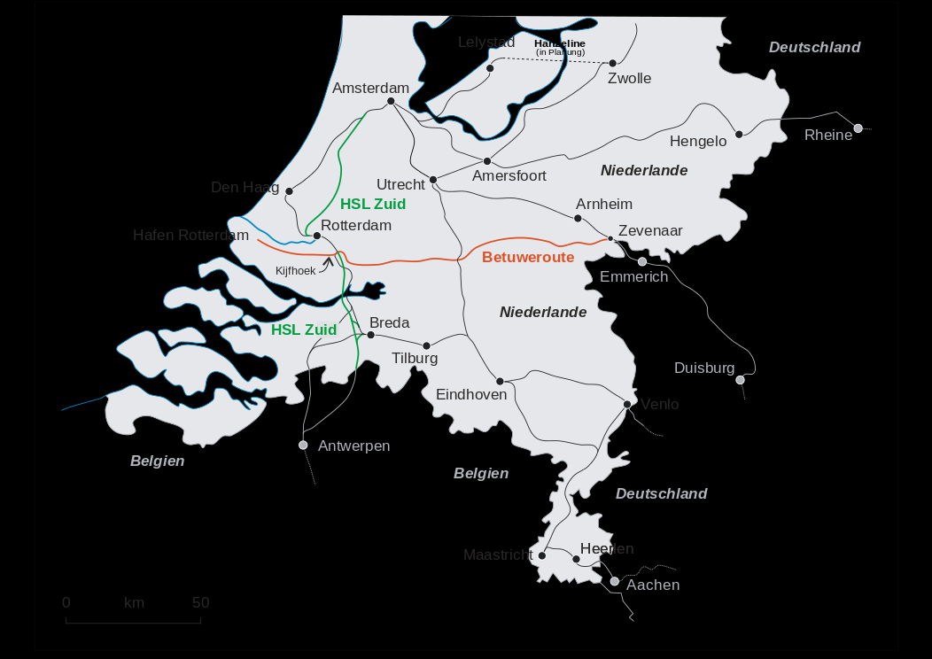 Schieneninfrastruktur NRW-Hafenkonzept und BVWP 2030 53 Engpässe 2025 in NRW (IVM 2011). Positiv: Einsatz Land für Schienen-IS. Fortführung der Betuwe-Linie.